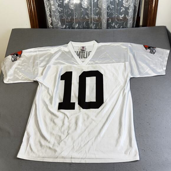 NFL Brady Quinn Cleveland Browns Jersey Mens XL White V-Neck Sportswear Football - Picture 1 of 9